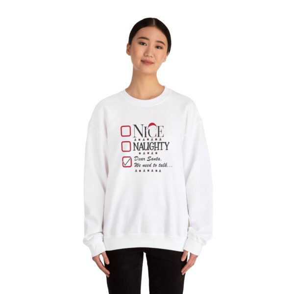 Funny Christmas Unisex Sweatshirt - "Dear Santa, We need to talk" - Image 4