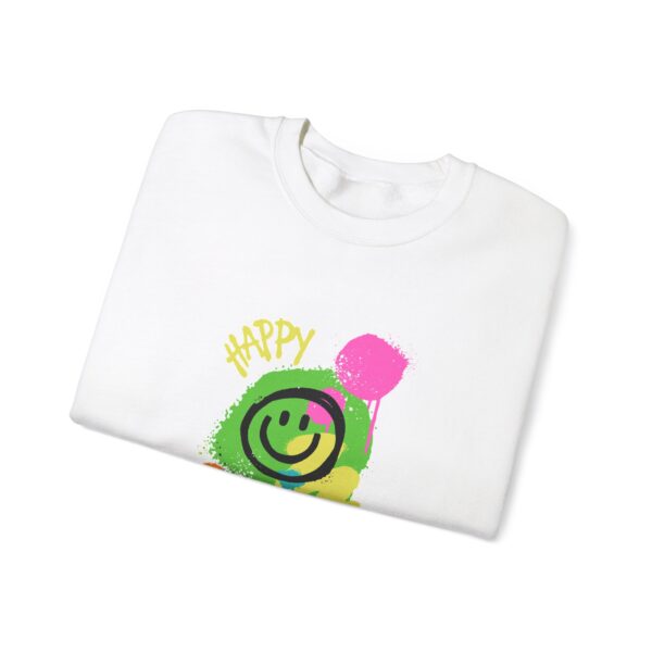 Happy Smiley Face Unisex Heavy Blend™ Crewneck Sweatshirt - Image 3