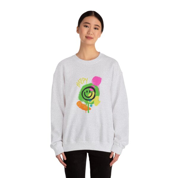 Happy Smiley Face Unisex Heavy Blend™ Crewneck Sweatshirt - Image 8